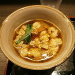 らーめんチキン野郎 - 12月限定の「近江牛モツつけ野郎」のつけ汁です