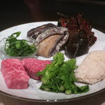 Teppanyaki Shichirigahama - この日の厳選食材のプレゼンテーション