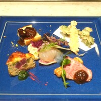 鉄板焼き 七里ガ浜 - 厳選された冬の味覚 前菜の盛り合わせ