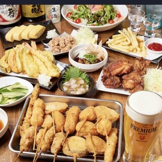 A variety of dishes that go well with alcohol, including seasonal Seafood and reasonably priced kushikatsu◎