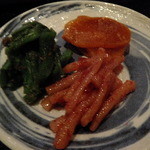 BAR 和香 - お通し（漬物）