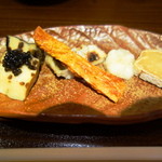 銀座おかもと - 鮑キャビアのせ　くちこ、醍醐