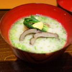 銀座おかもと - 鱈の白子仕立てのお椀　ゴボウ