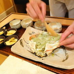 銀座おかもと - カニ味噌和え