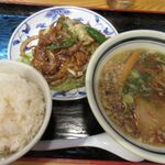 あじへい - 料理写真:回鍋肉ミニラーメンセット1,090円