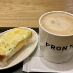 PRONTO - 朝ごぱんチーズ＋カフェラテ