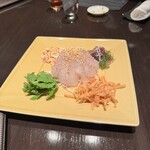 中国料理 カリュウ - 鮮魚のサラダ仕立て（混ぜる前）