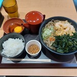 Kakiage Juuwari Soba Chousuke - 朝蕎麦納豆デラックス(麺大盛)