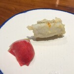 馳走西健一 - エボダイのフリット　紅芯大根添え