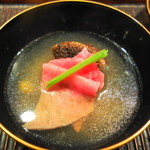 神楽坂 石かわ - 黒毛和牛と椎茸のお椀