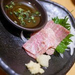 藁焼き・日本酒 わらやき道場 - 馬刺霜降り