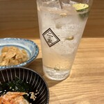 Sushi To Oden Ninoya - 日本酒ハイボール。。。ってただの日本酒のソーダ割りね。飲み放題からの3軒目だったので、一旦薄めのでクールダウンという事で
