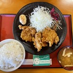 から揚げ専門店 から丸 - 料理写真:唐揚げ定食(3個醤油)¥715