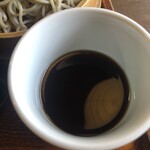 Teuchi Soba Shougetsuan - もりそばのつけ汁のアップ