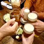 けむり - 5人で乾杯♪(*^^)o∀*∀o(^^*)♪