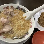 来来亭 - チャーハン定食(+こってり変更) 1070円