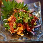 沖縄食堂 てぃんがーら - 令和6年1月
営業時間(17:00〜24:00)
やぎのユッケ 税込780円