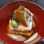 土家 - 25年12月　蕎麦豆腐　湯葉餡、舞茸、春菊、干し柿