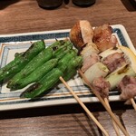 Yakitori Kushimasa - 串焼き5本セット（ししとう・焼鳥）2024.1