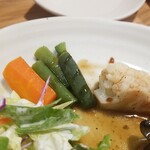 キッチン ブルー グローブ - 残りの野菜