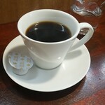 キッチン ブルー グローブ - ホットコーヒーのアップ