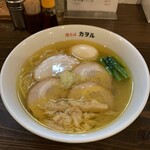 鶏そば カヲル - 鶏そ(塩)全部のせ　味玉
