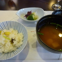 大志満 横浜店 - 加賀御膳３９９０円　お芋のご飯とお味噌汁とお新香