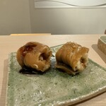 鮨 なかにし - 穴子ツメと塩　塩から食べるのがオススメ