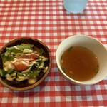 Ristorante kuro - セットのスープとサラダ