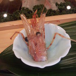 豊寿司 - ボタンエビの頭（動いてるんですけど～～）
