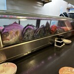 居酒屋 喜八 - 夕獲れの新鮮な魚達が並んでます。