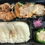 鶏番 - 唐揚げは、醤油ベースの唐揚げで生姜風味の唐揚げ。サクッと食感で美味しかったです。