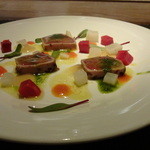 トラットリア フィオーレ - マグロのカルパッチョ(2013/12)