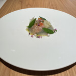 LA BONNE TABLE - 平目と赤貝の前菜