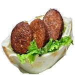 Arash Pub - フェラフェルのピタサンド \650
(ひよこ豆のコロッケ、キャベツ)
Falafel Pita Sandwich 
(Cabbage, Falafel)
