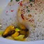 レストラン ラ・フロレゾン・ドゥ・タケウチ - 帆立貝、ムール貝、ゴールドラッシュ、枝豆