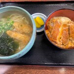 うどん・そば北の庄 - うどんセット(うどん＋ミニカツ丼)