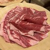 しゃぶしゃぶ 但馬屋 - 牛肩バラ肉　硬いお肉です