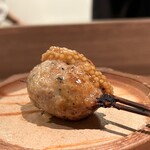 ひきざんたしざん - 串　軍鶏　つくね　粒マスタード