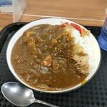 かしわや - あいがけカレー¥690