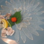 一人前の「ふく刺し」大皿一枚(2013/12)