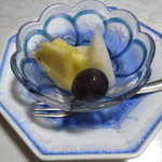 はつしろ - 烏賊会席。最後に果物(2013/09)