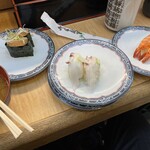 Ichiban Kaiten Sushi - あん肝、タコ、エビ