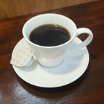 キッチン ブルー グローブ - ホットコーヒーのアップ