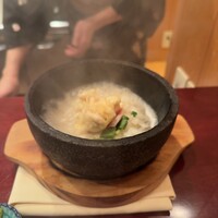 お座敷天婦羅 天政 丸ビル店 - 白子の天婦羅ときんめ鯛の石焼雑炊