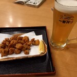 なんなり - なんこつから揚げ、生ビール