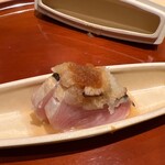 銀座 しのはら - 鰤のたたき　いぶりがっこ