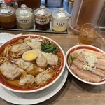 広州市場 - 広州雲呑麺ご飯セット（煮豚飯）¥1,089