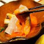 肉懐石 凜然 - 銀のみかづき　赤出汁　お新香　小鉢(すき焼き)