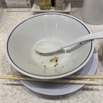 らーめん鱗 江坂店 - 完食です。
